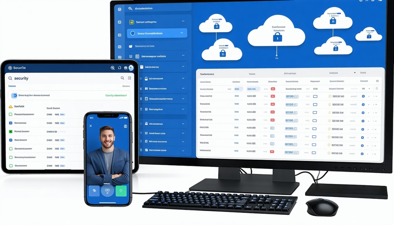 Cloud-based security dashboard accessible on multiple devices